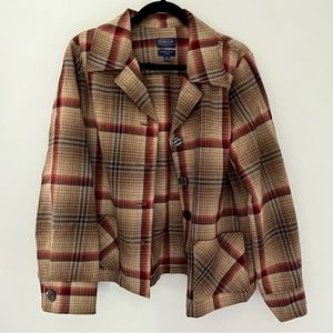 Pendleton plaid over shirt
